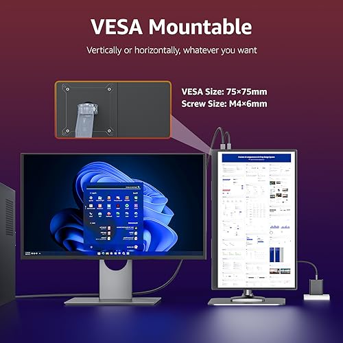 VisionOwl 18.5" Portable 100Hz Gaming Monitor