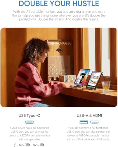ARZOPA 15.6'' FHD Ultra-Slim Portable Monitor