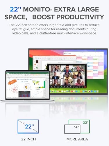 22" 2K Portable Gaming Monitor with Adjustable Stand