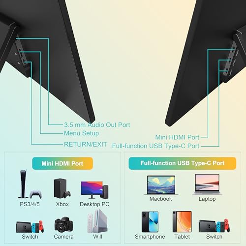 18.5" Portable 120Hz Gaming Monitor with HDR