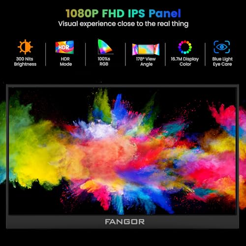 15.6" FHD Portable Monitor for Laptops and Gaming