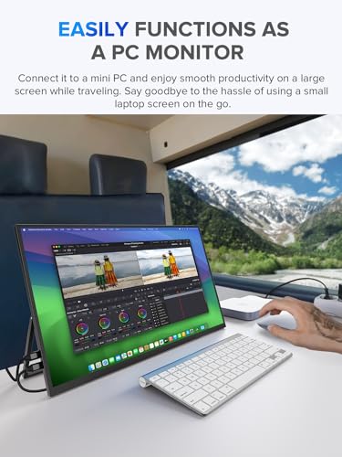 22" 2K Portable Gaming Monitor with Adjustable Stand