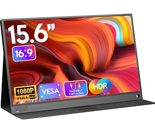 15.6" 1080P Portable Monitor with Speakers