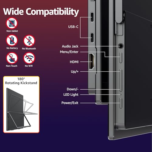 VisionOwl 18.5" Portable 100Hz Gaming Monitor