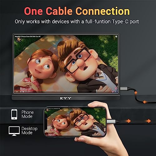KYY 15.6" FHD Portable USB-C Gaming Monitor