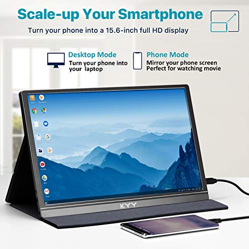 KYY 15.6" FHD Portable Monitor with Smart Cover