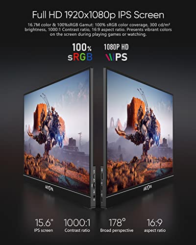 ARZOPA 16.1" 144Hz Portable Gaming Monitor