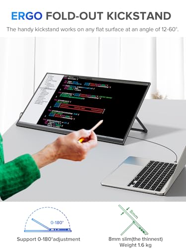 22" 2K Portable Gaming Monitor with Adjustable Stand