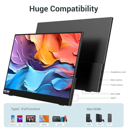 15.6" FHD Portable HDMI Monitor with Speaker