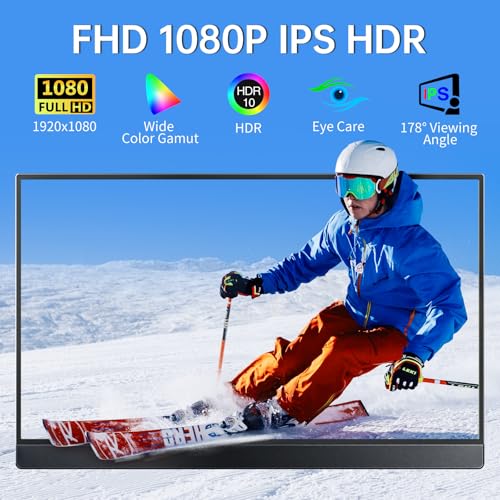 VisionOwl 15.6" Portable FHD Travel Monitor