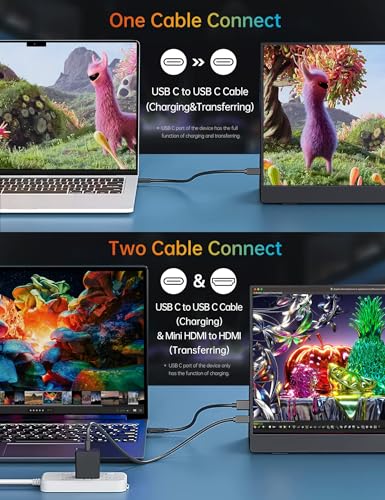 VILVA 15.6'' Portable FHD Monitor with Speakers