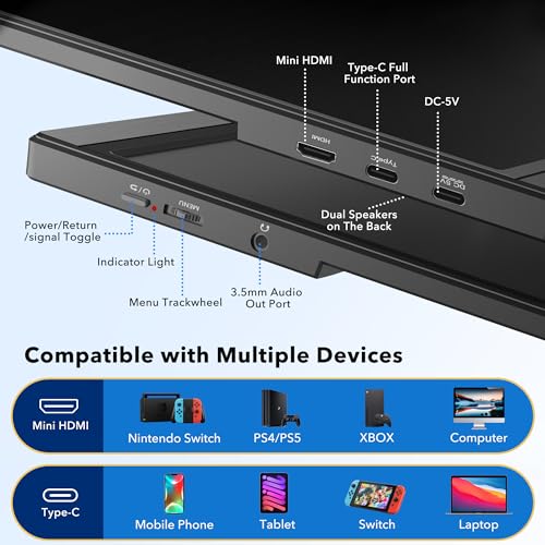 BIGASUO 15.6'' FHD Portable Gaming Monitor