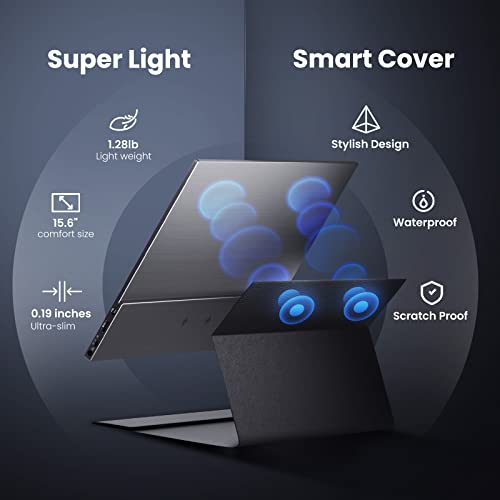 HONGO 15.6'' 1080P Portable Monitor with Speakers