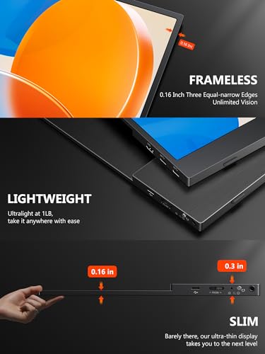 13.3" 4K Portable Monitor with Dual USB-C HDMI