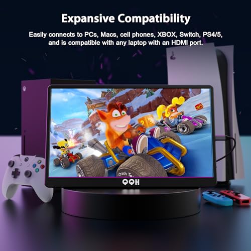 15.6" FHD Portable Monitor for Travel and Gaming
