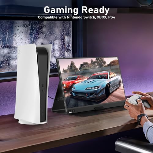 15.6" 1080P Portable Monitor with Speakers