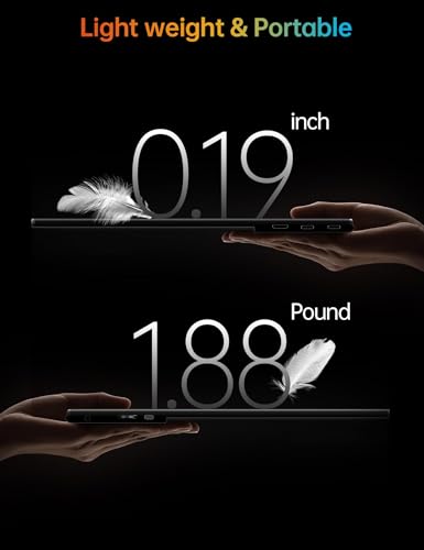 VILVA 15.6'' Portable FHD Monitor with Speakers