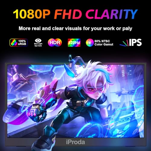 18.5” 120Hz Portable FHD Gaming Monitor