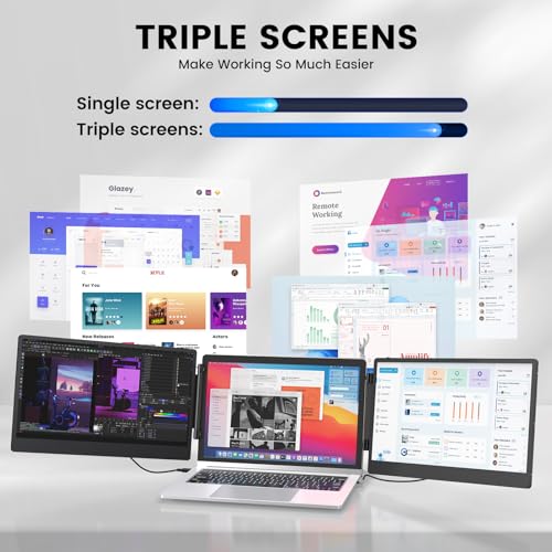 Redalf 1080P FHD Triple Laptop Screen Extender