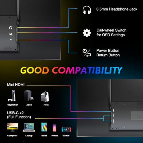 18.5” 120Hz Portable FHD Gaming Monitor