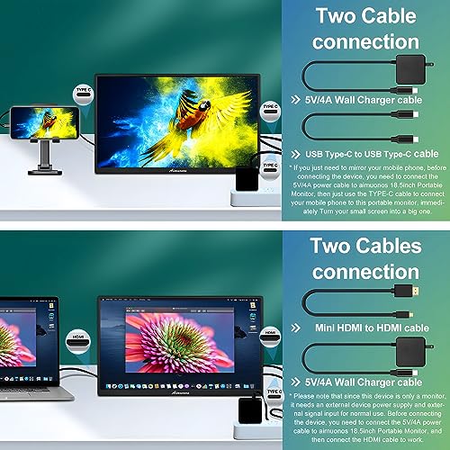 Aimuonos 18.5" 1080P Portable Laptop Monitor