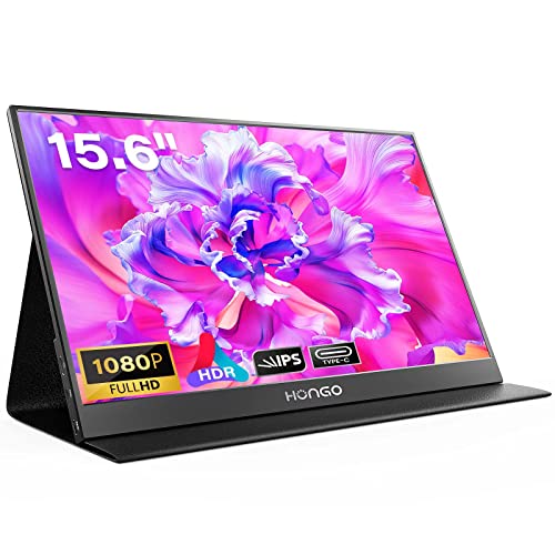 HONGO 15.6'' 1080P Portable Monitor with Speakers
