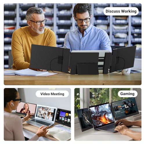 Cevaton 14" FHD Portable Laptop Monitor Extender