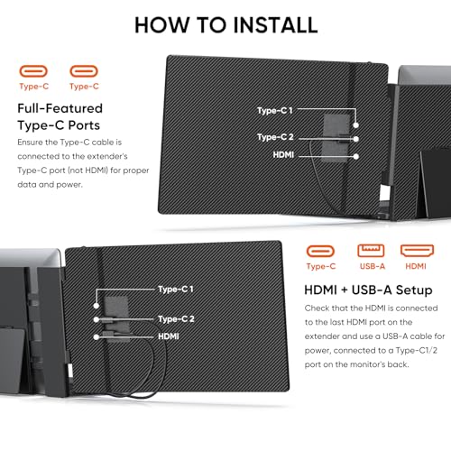 Redalf 1080P FHD Triple Laptop Screen Extender