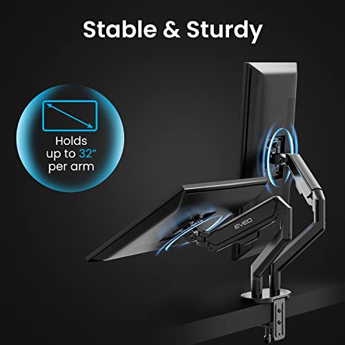 EVEO Adjustable Dual Monitor Mount for 14"-32" Screens