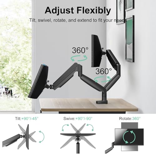 HIPPOFLEX Dual Ultrawide Monitor Arm Mount System