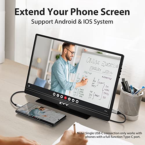 KYY 15.6'' FHD Portable USB-C Gaming Monitor