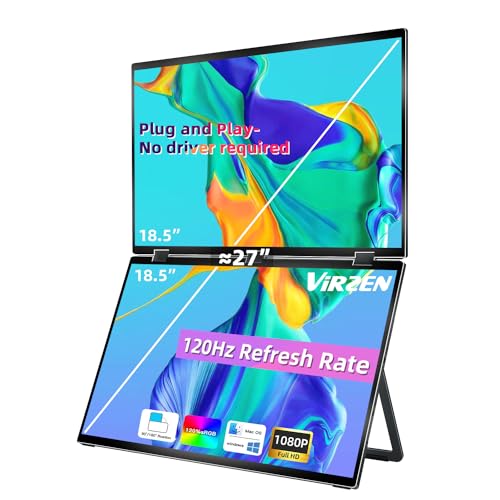 Virzen 18.5" Triple Screen FHD Portable Monitor