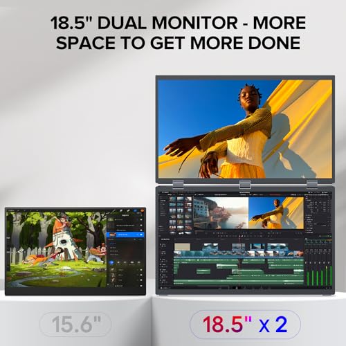 UPERFECT Delta 18.5" 100Hz Portable Dual Monitor