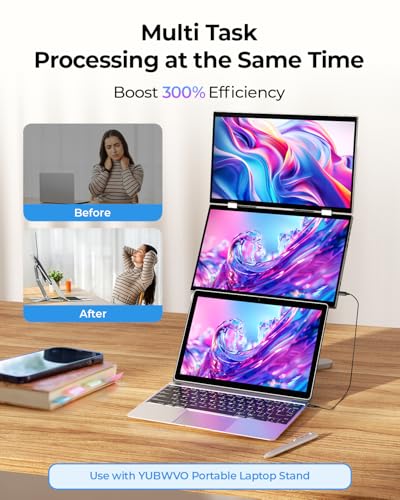15.6" 2K Dual Screen Monitor for Laptops