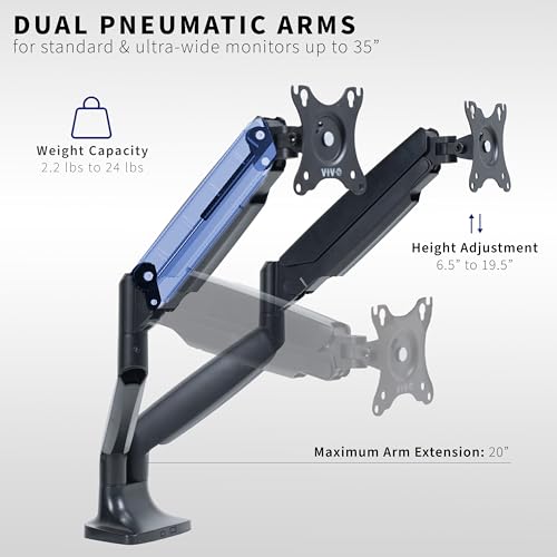 VIVO Premium Dual Monitor Arm for Ultrawide Displays