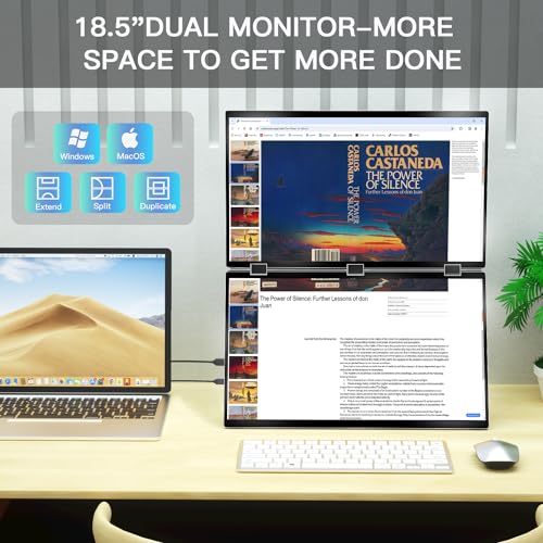 Virzen 18.5" Triple Screen FHD Portable Monitor