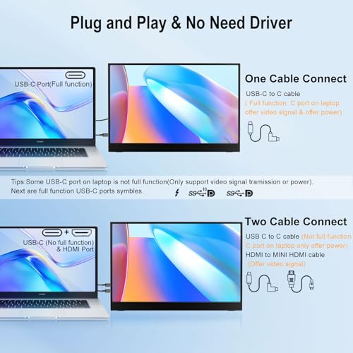FHH 15.6'' FHD Portable Monitor for Laptops