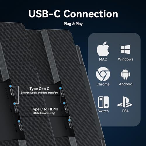 14" 1080P Portable Dual Monitor Extender for Laptops