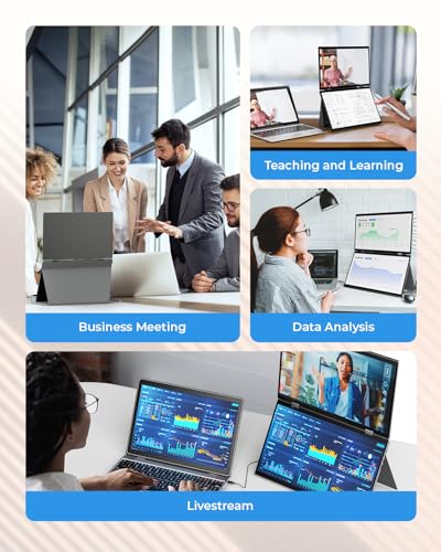 15.6" 2K Dual Screen Monitor for Laptops