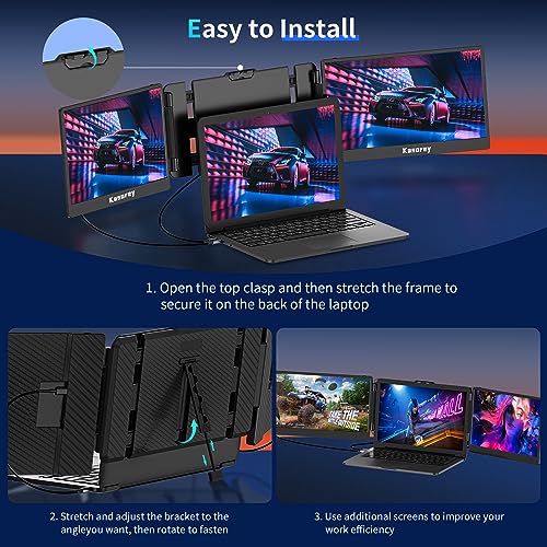 Kasorey 14" FHD Portable Laptop Screen Extender