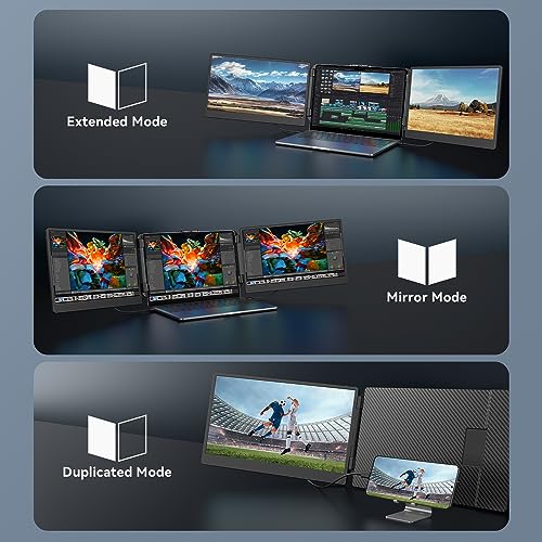 14" 1080P Portable Dual Monitor Extender for Laptops