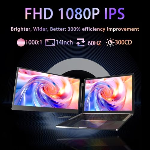 14" Dual Laptop Screen Extender Portable Monitor