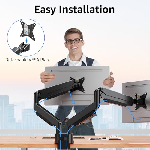 MOUNTUP Heavy-Duty Dual Monitor Desk Mount