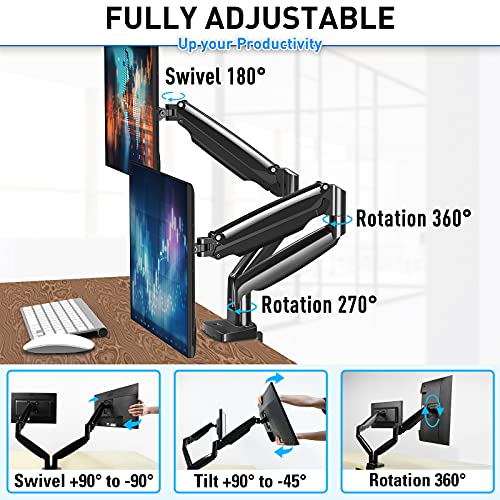 MOUNTUP Dual Monitor Arm for Ultrawide Screens