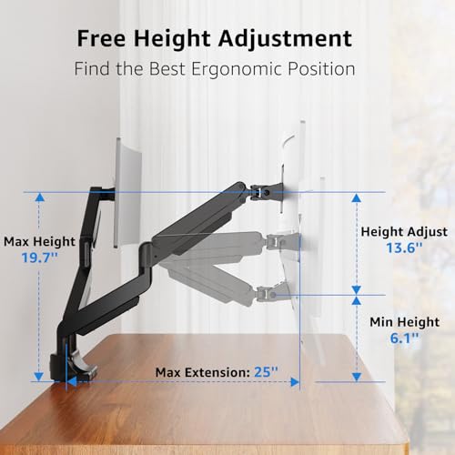 MOUNTUP Heavy-Duty Dual Monitor Desk Mount