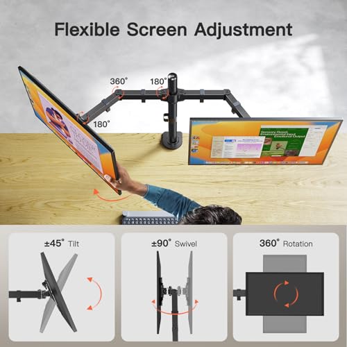 ErGear Dual Adjustable Monitor Mount for 2 Screens