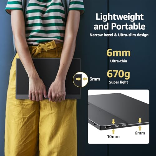 Cocopar 15.6" 1080P Portable Monitor with Speaker