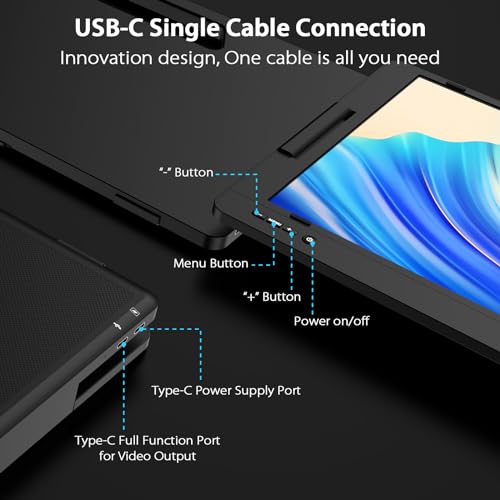 QQH 14" Triple Portable Monitor Screen Extender
