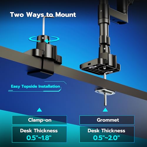 ARES WING Dual Ultrawide Monitor Arm with USB