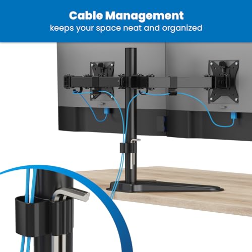 Adjustable Dual Monitor Stand for 2 Screens